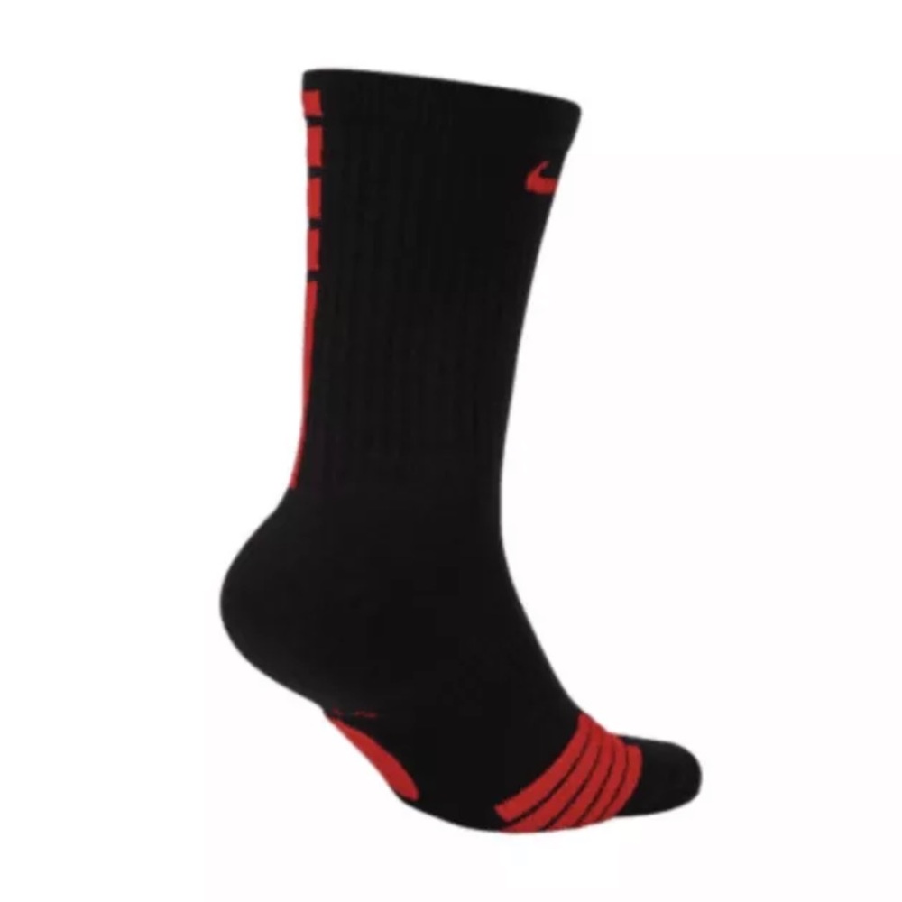 NIKE Hyper Elite Dri-Fit Cushioned Basketball Crew Socks Women’s US6-10 BlackRed